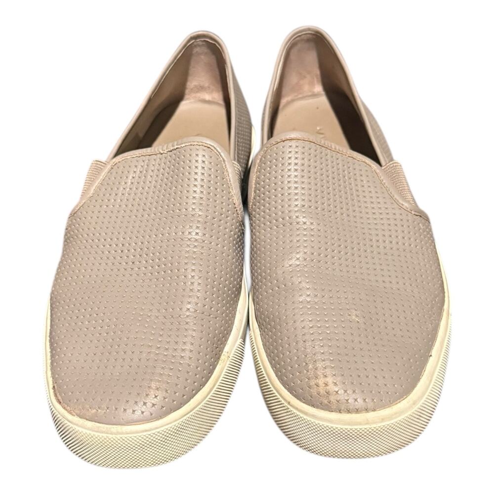 Vince Women's Gray Blair Perforated Leather Slip-On Sneaker Shoes Size 8.5 M - Picture 4 of 9